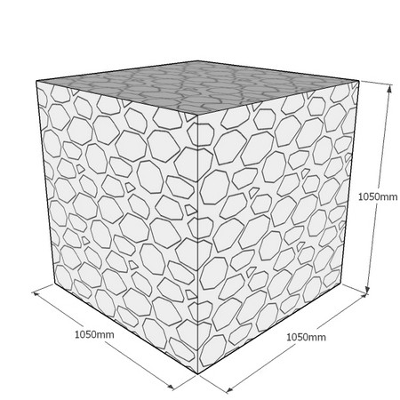 1050mm gabion cube