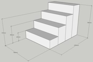 gabion step layout drawing