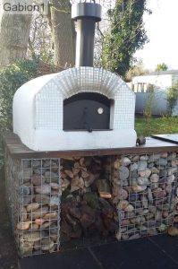 gabion pizza oven base example