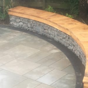 gabion curved seating