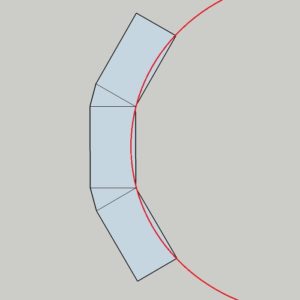 curved wall set out plan