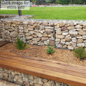 gabion seat and wall
