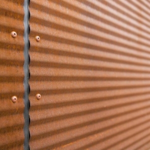 horizontal corten corrugated iron